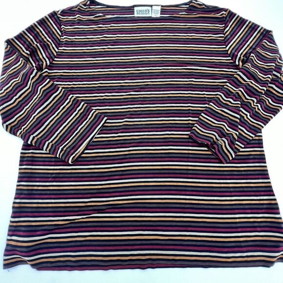 Chicos Striped Slinky Acetate Too Size 3/XL - Picture 1 of 3